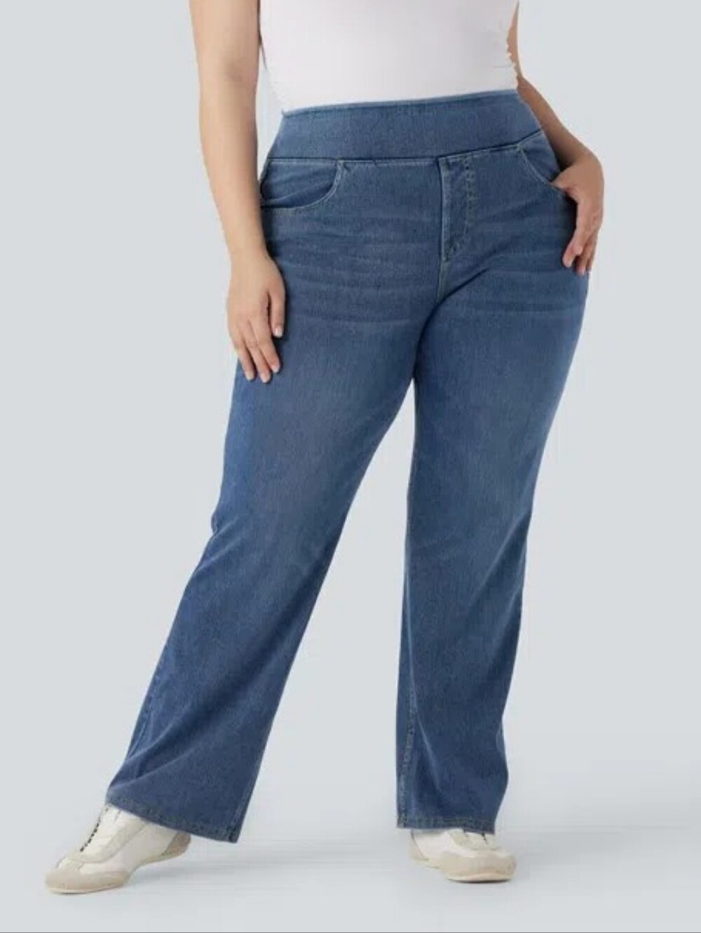 HALARA 2x 20 22 Plus Size High Rise Bootcut Jeans  Blue